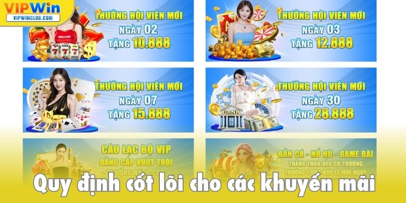 Quy định cốt lõi thực hiện chung cho các chương trình khuyến mãi