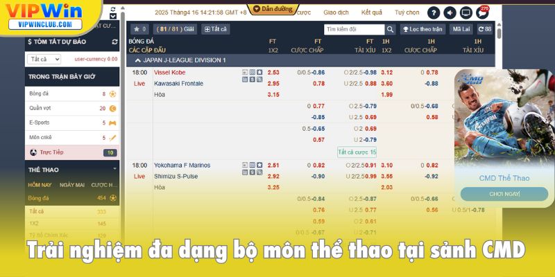 Trải nghiệm đa dạng bộ môn thể thao tại sảnh CMD